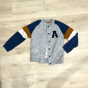 Zara letter button up sweater boys size 7